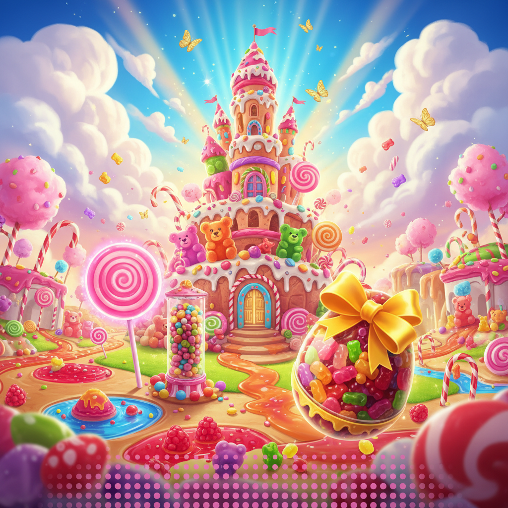 Sugar Rush 1000 de Pragmatic Play – logo officiel de la slot bonbonnière